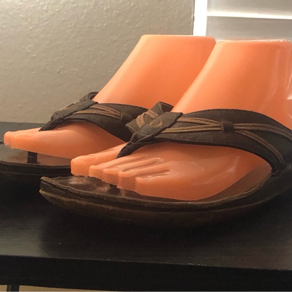 Olukai Ohana Men’s Brown Java Thong flip flops Beach Sandals Size 8 - Picture 3 of 11